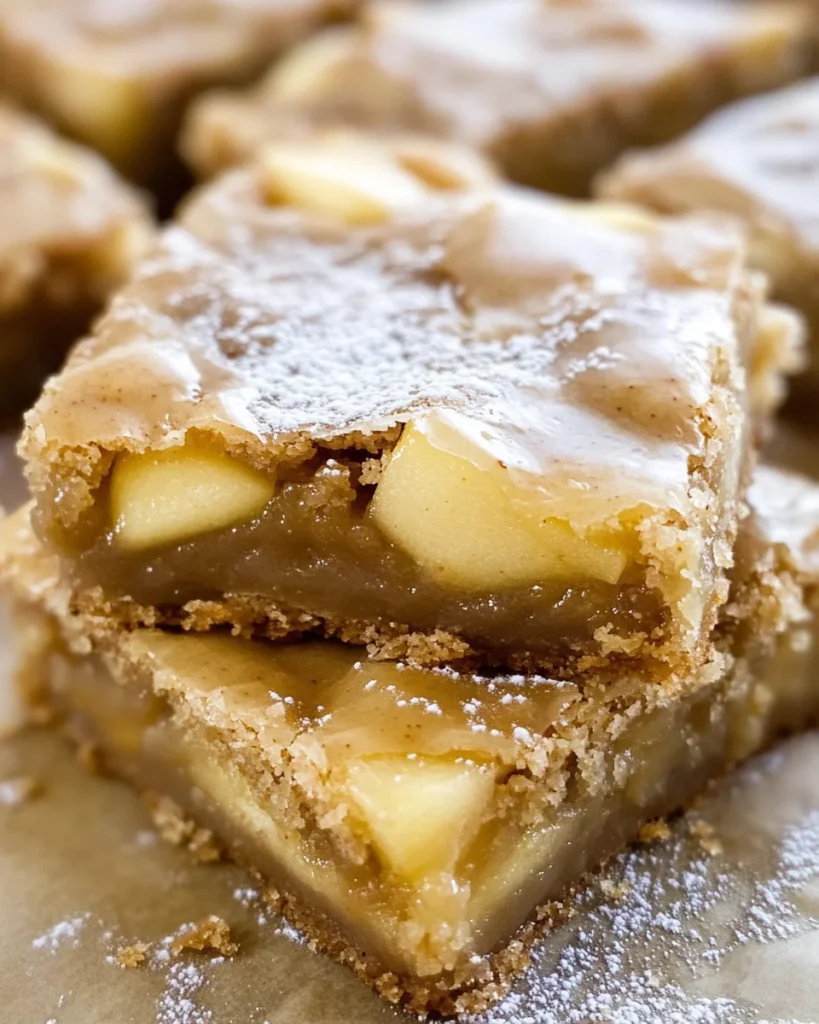 Maple Glazed Apple Blondies