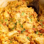 One Pot Queso Chicken and Rice