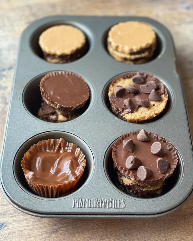 Peanut Butter Cup Stuffed Brookies