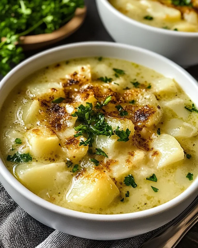 Roasted Garlic Potato Soup