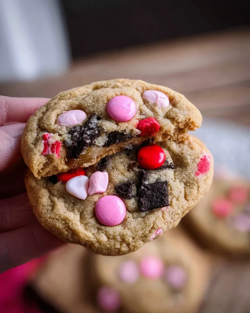 Valentine's day Oreo M&m's cookies