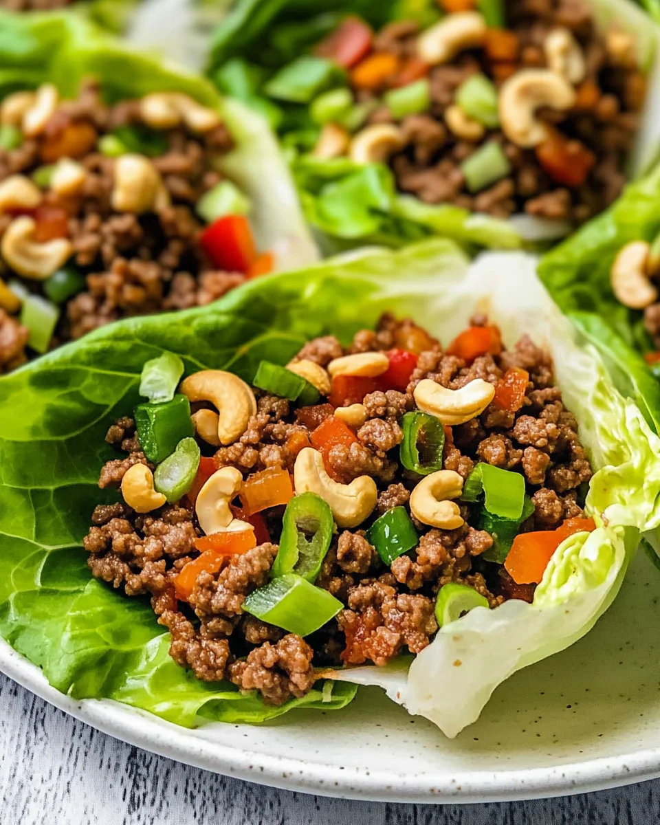 Asian Beef Lettuce Wraps