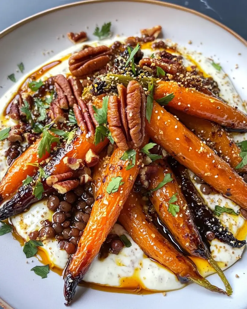 Balsamic Carrots With Orange Tahini Yogurt