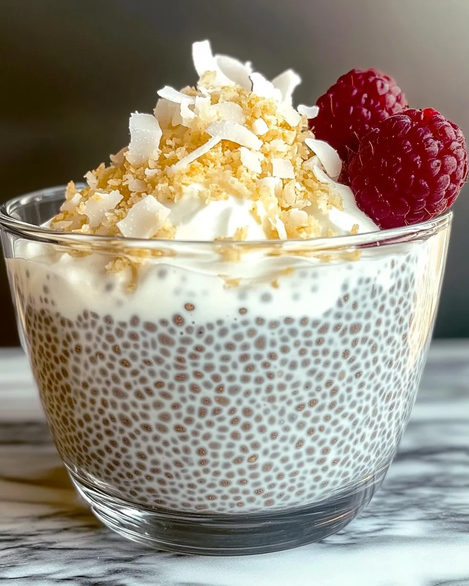 Easy Coconut Chia Pudding Recipe (Coconut Raffaello)