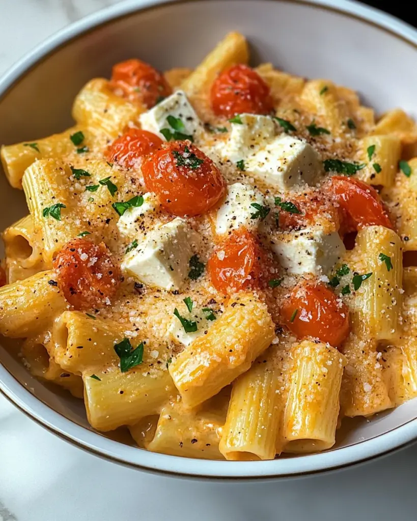 High Protein Baked Feta Pasta with Hidden Veggies (Creamy, Easy & Healthy)