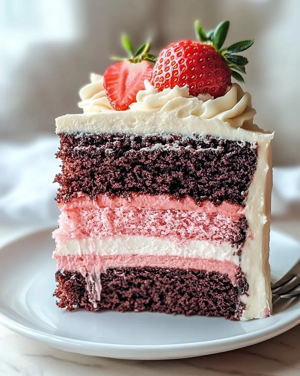 Neapolitan Cake Delight: Three Layers of Irresistible Flavor