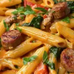 One Pot Creamy Cajun Sausage Pasta (30-Minutes)