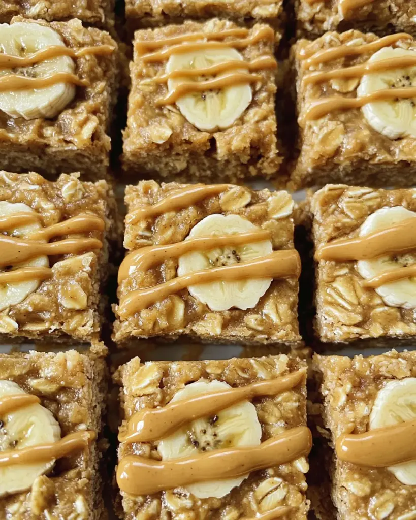 Simple 3-Ingredient Peanut Butter Banana Oatmeal Bars