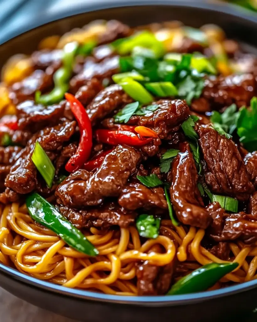 Sticky Beef Noodles