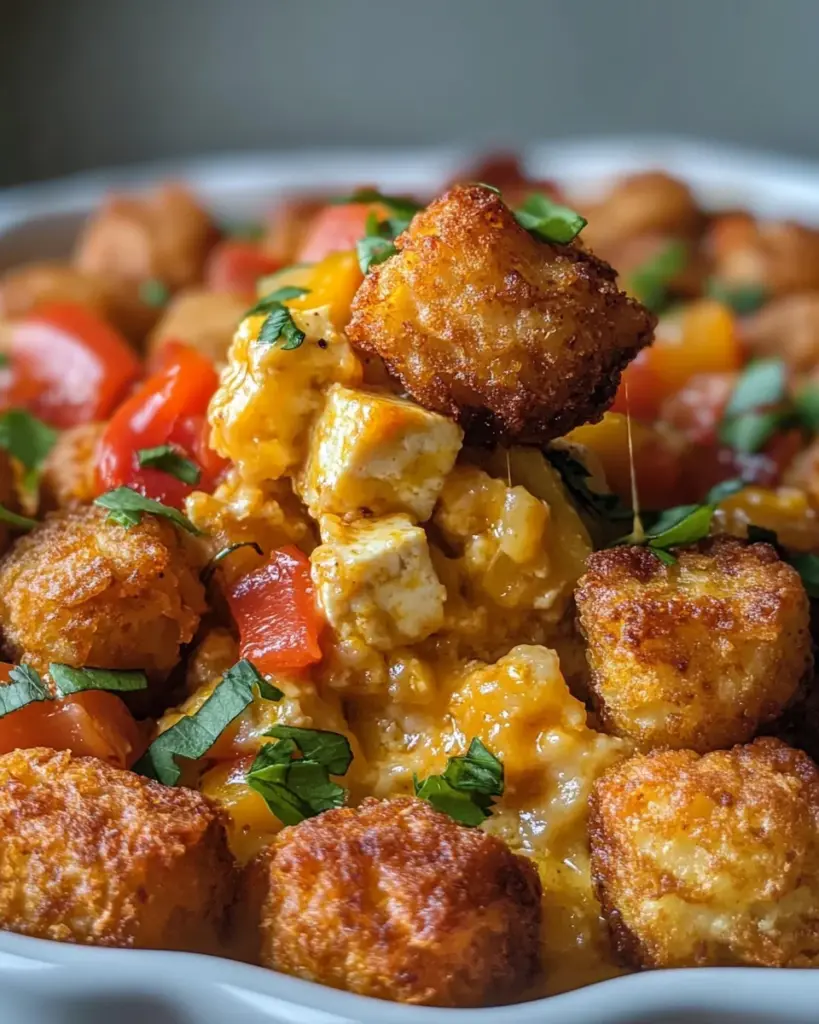 Vegan Tater Tot Breakfast Casserole